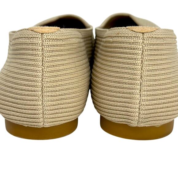 Arromic Ribbed Square Toe Ballet Flats - Taupe Tan - Picture 5 of 7